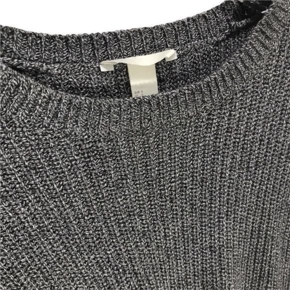 H&M Knit Side Zip Slit Sweater In Grey Size Small - Picture 4 of 8